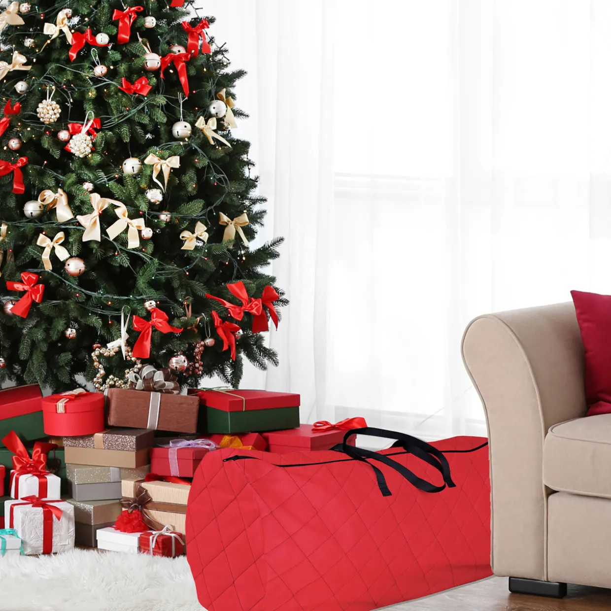 Quilted Multi-Use Large Holiday Storage Bag