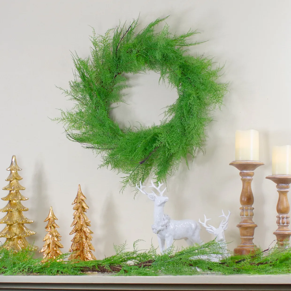 Real Touch™? Artificial Cedar Christmas Wreath - 24" - Unlit