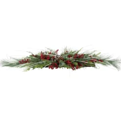 Real Touchâ„¢ Berries and Birch Twigs Artificial Pine Christmas Swag - 62" - Unlit