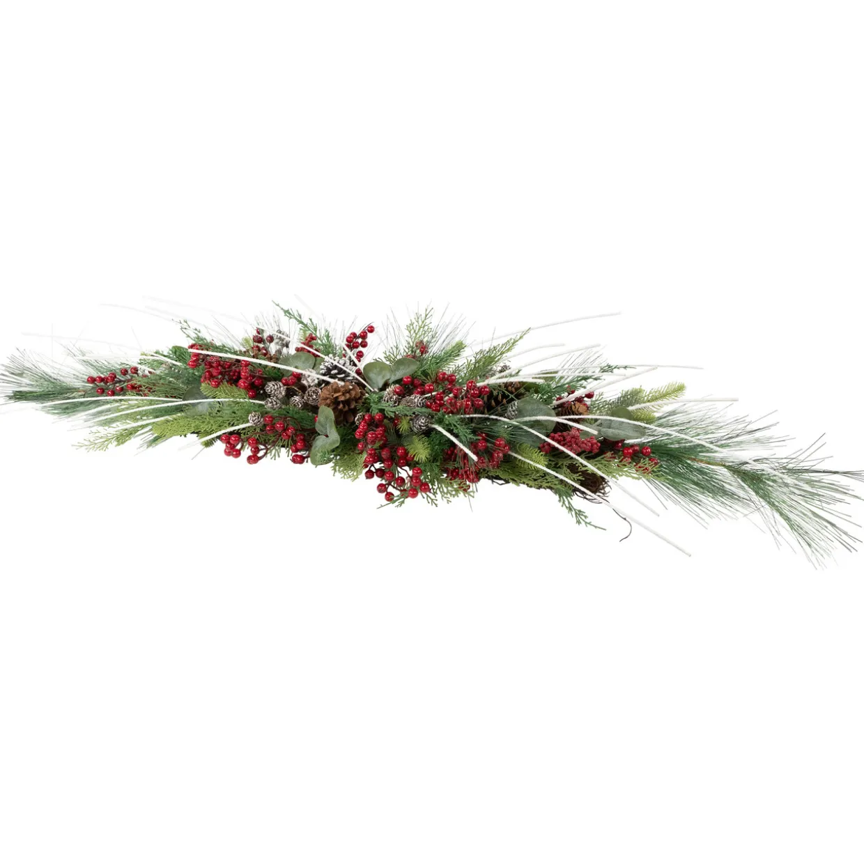 Real Touch™ Berries and Birch Twigs Artificial Pine Christmas Swag - 62" - Unlit