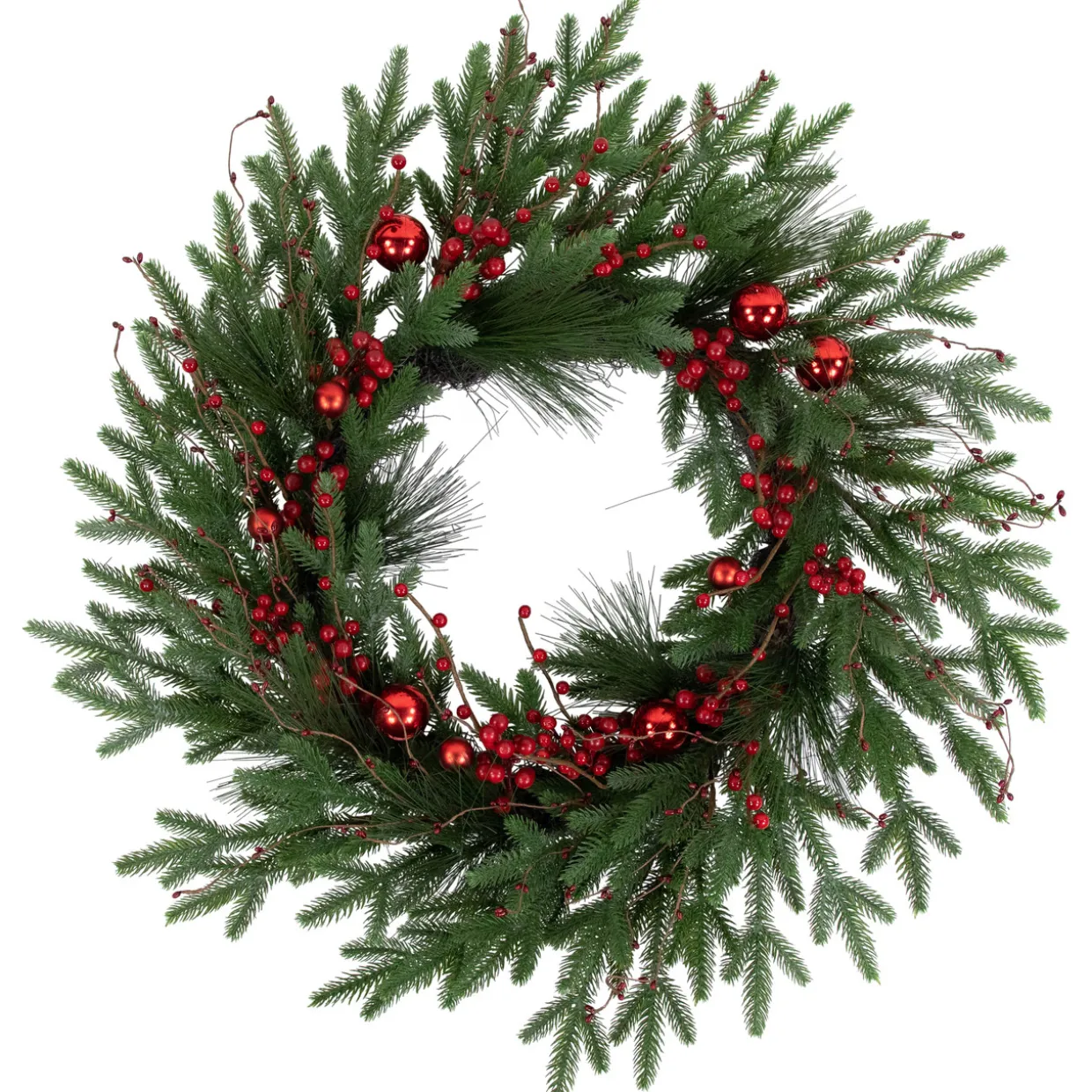 Real Touch™? Berries and Pine Artificial Christmas Wreath - 32" - Unlit