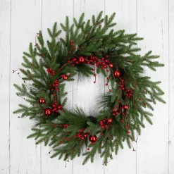 Real Touch™? Berries and Pine Artificial Christmas Wreath - 32" - Unlit