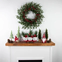 Real Touch™? Berries and Pine Artificial Christmas Wreath - 32