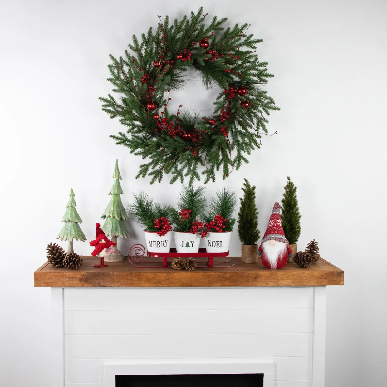 Real Touch™? Berries and Pine Artificial Christmas Wreath - 32" - Unlit