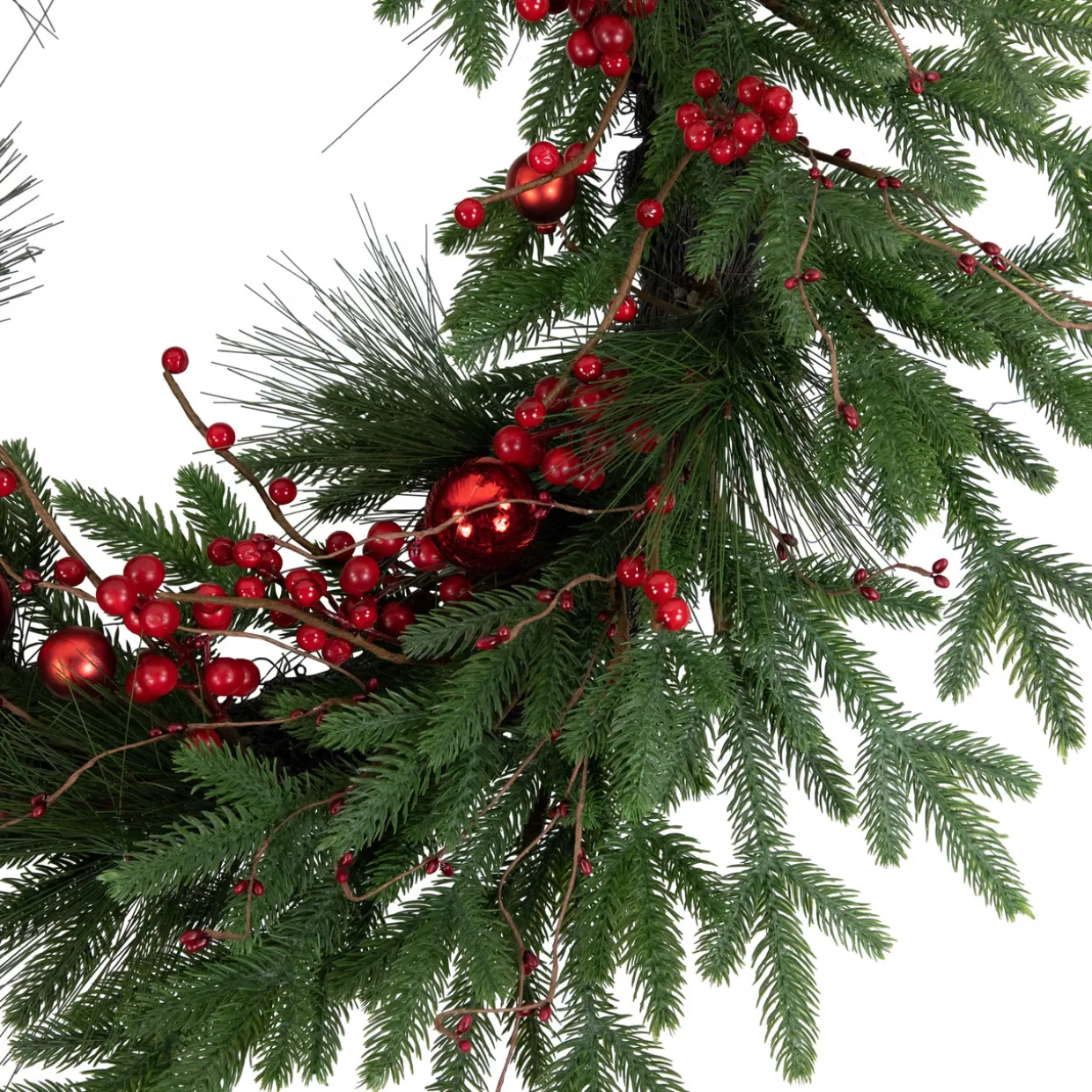 Real Touch™? Berries and Pine Artificial Christmas Wreath - 32" - Unlit
