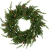 Real Touch™? Cypress and Pinecone Artificial Christmas Wreath - 24" - Unlit
