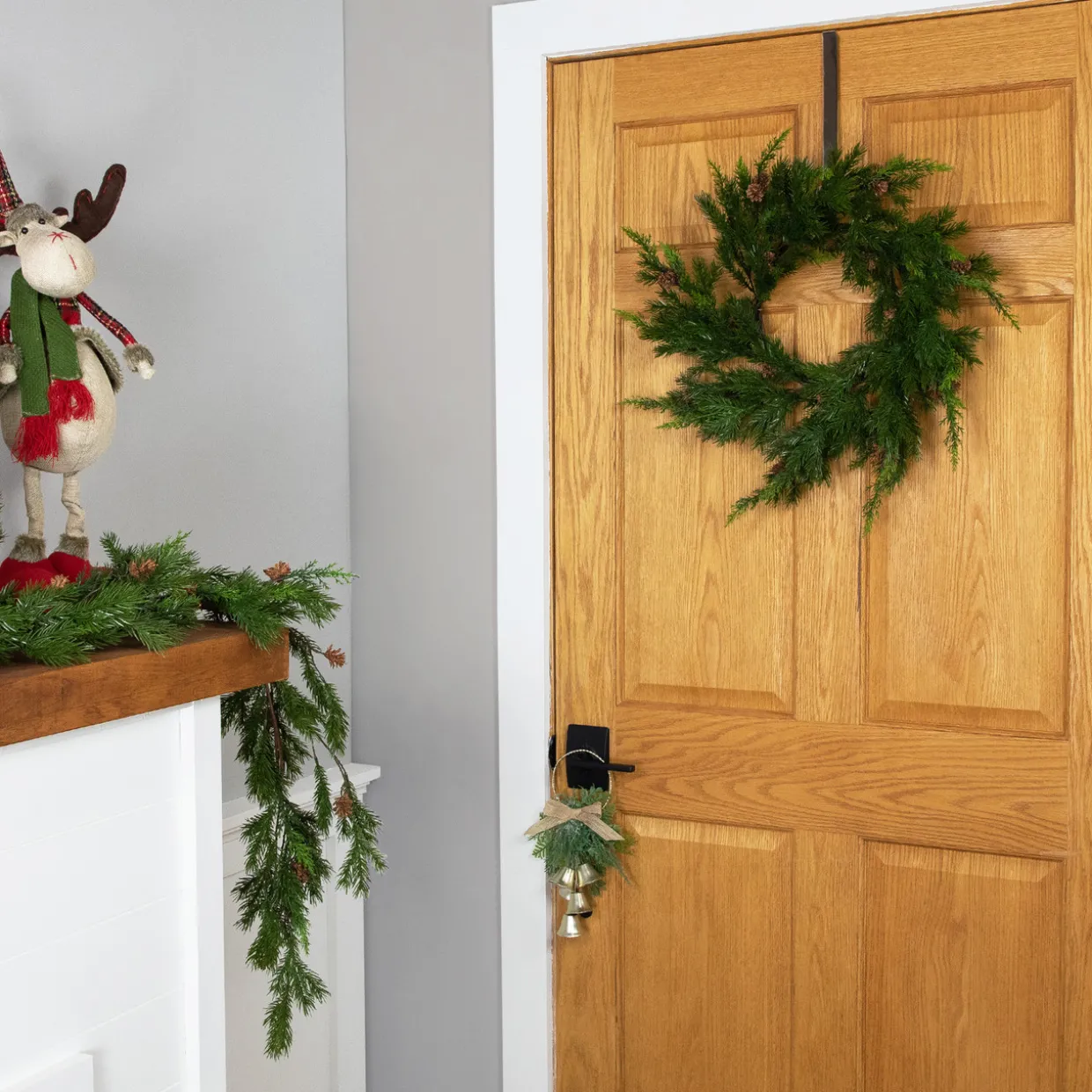 Real Touch™? Cypress and Pinecone Artificial Christmas Wreath - 24" - Unlit