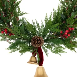 Real Touch™? Cypress and Pine with Berries Artificial Christmas Wreath - 28