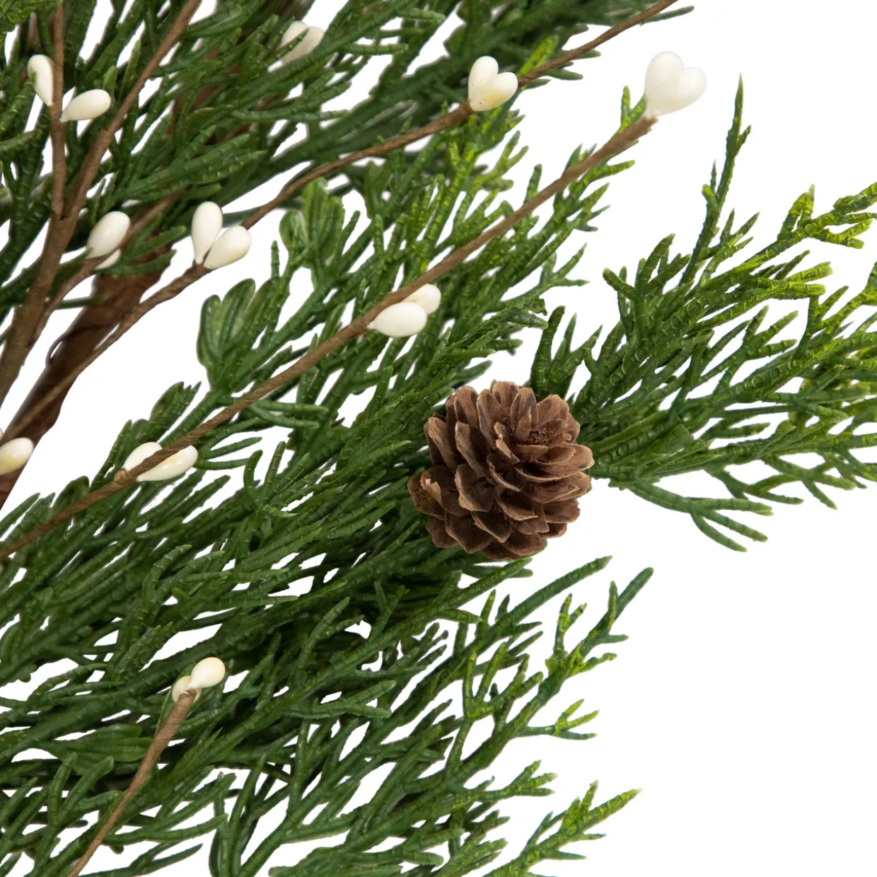 Real Touch™? Cypress and White Grape Berry Artificial Christmas Garland - 6' x 8" - Unlit