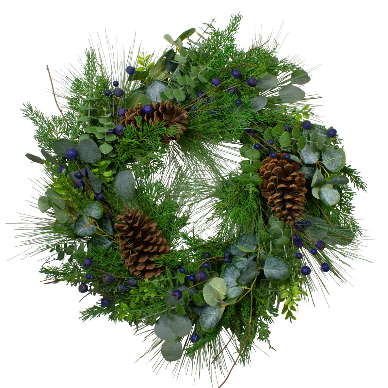 Real Touch™? Eucalyptus and Pine Artificial Christmas Wreath - 28" - Unlit