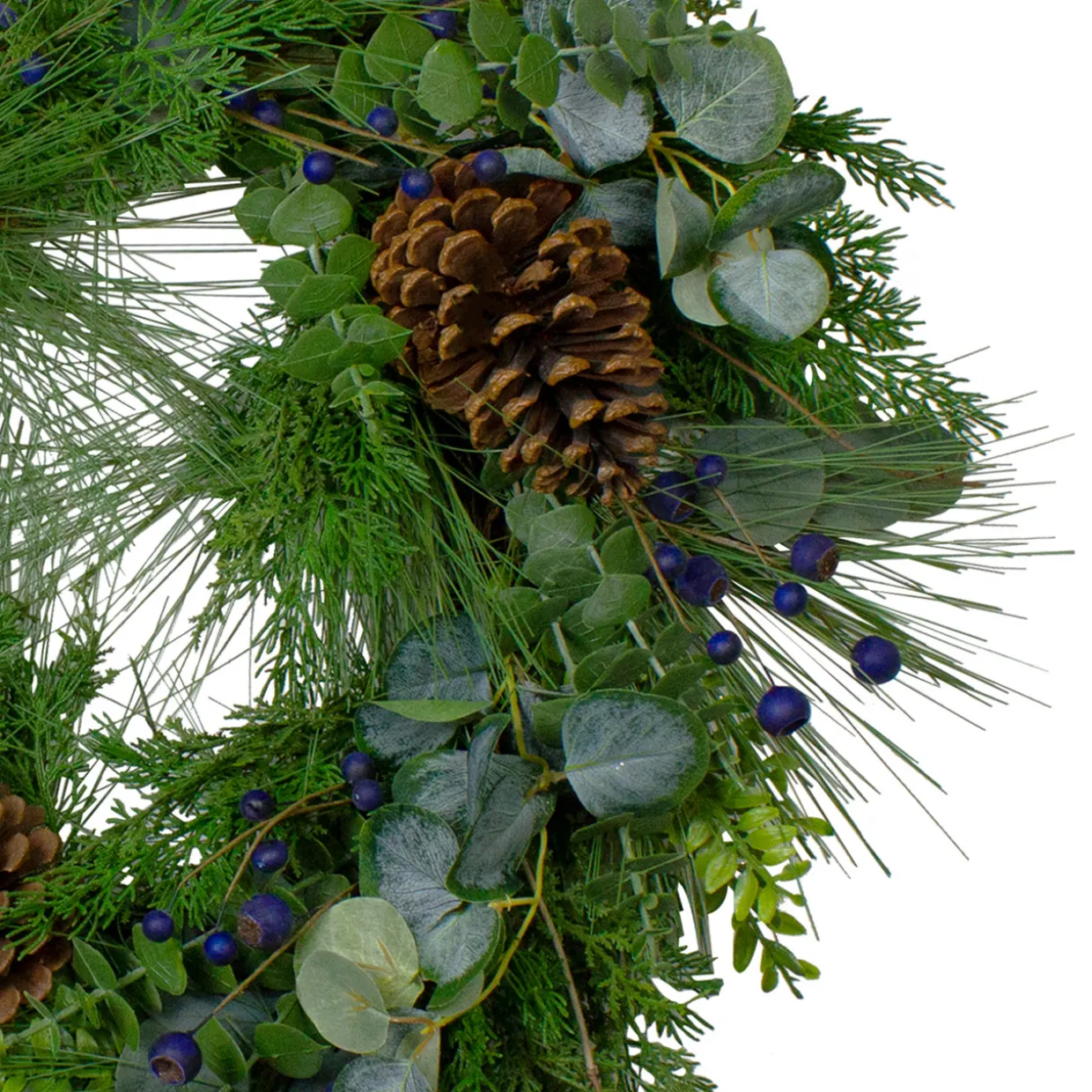 Real Touch™? Eucalyptus and Pine Artificial Christmas Wreath - 28" - Unlit