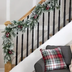 Real Touchâ„¢? Flocked Calloway Fir with Berries Artificial Christmas Garland - 7' x 12" - Unlit