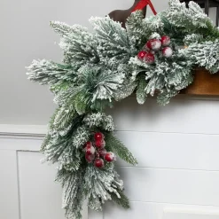 Real Touch™? Flocked Calloway Fir with Berries Artificial Christmas Garland - 7' x 12