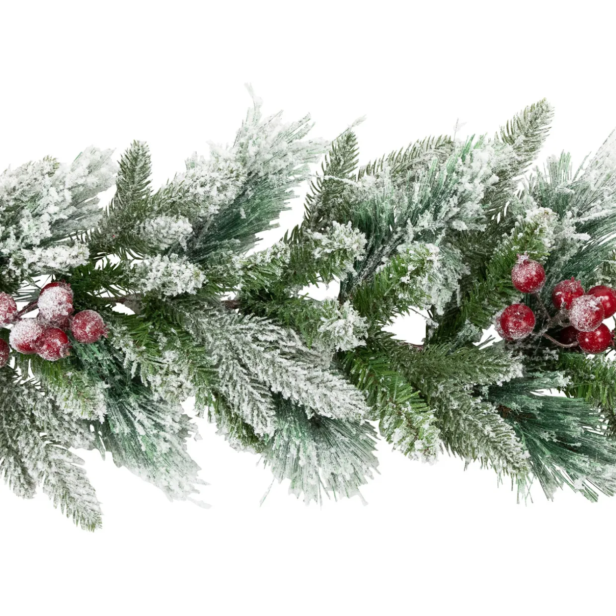 Real Touch™? Flocked Calloway Fir with Berries Artificial Christmas Garland - 7' x 12" - Unlit