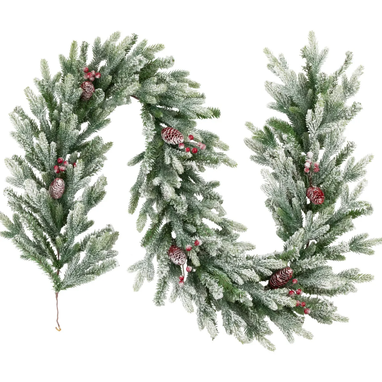 Real Touch™? Flocked Snowcap Grove Fir Artificial Christmas Garland - 7' x 15" - Unlit