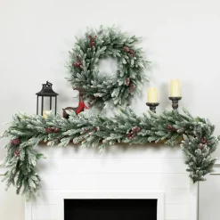Real Touch™? Flocked Snowcap Grove Fir Artificial Christmas Garland - 7' x 15