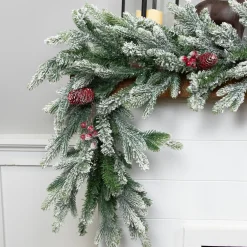 Real Touch™? Flocked Snowcap Grove Fir Artificial Christmas Garland - 7' x 15