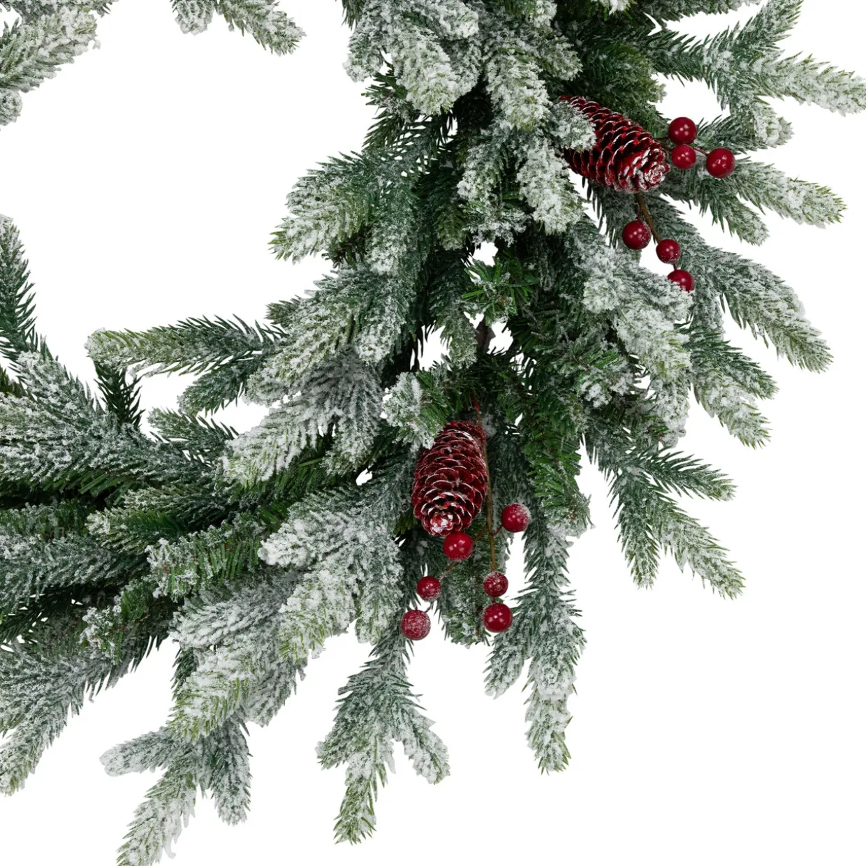 Real Touch™? Flocked Snowcap Grove Fir Artificial Christmas Wreath - 24" - Unlit