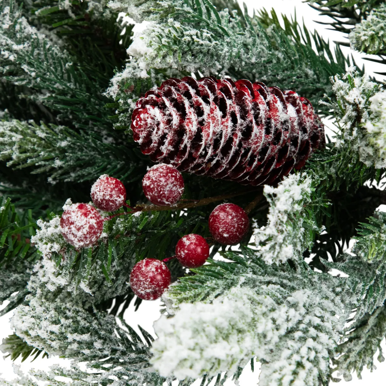 Real Touch™? Flocked Snowcap Grove Fir Artificial Christmas Wreath - 24" - Unlit