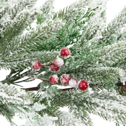 Real Touch™? Flocked Wind River Fir with Berries Artificial Christmas Garland - 7' x 12