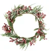 Real Touch™? Frosted Berries and Pine Artificial Christmas Wreath - 18" - Unlit