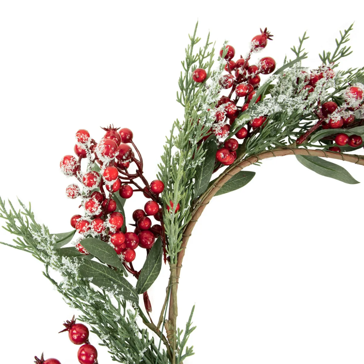 Real Touch™? Frosted Berries and Pine Artificial Christmas Wreath - 18" - Unlit