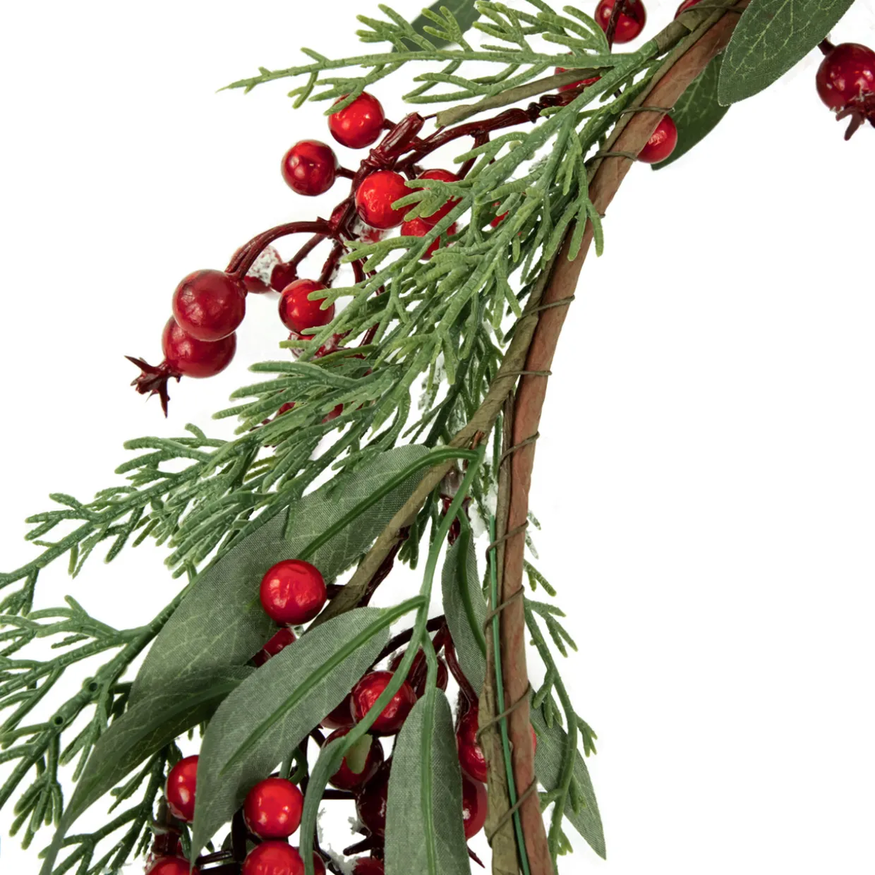 Real Touch™? Frosted Berries and Pine Artificial Christmas Wreath - 18" - Unlit