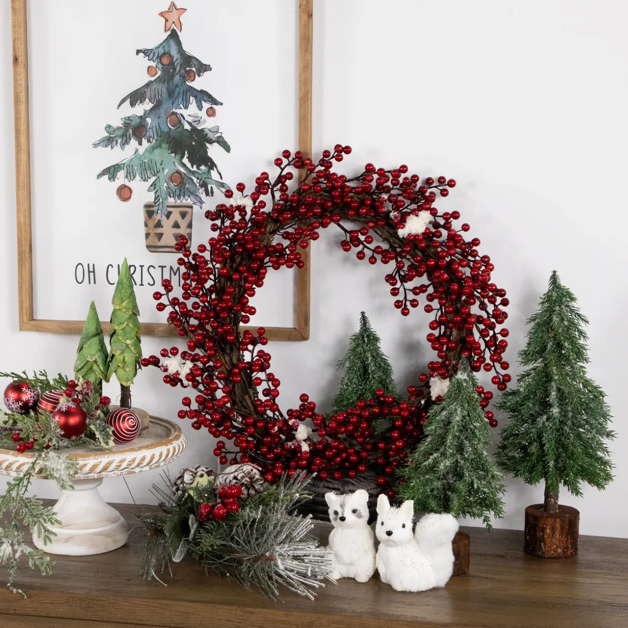 Real Touch™? Frosted Berry Artificial Christmas Wreath - 18" - Unlit