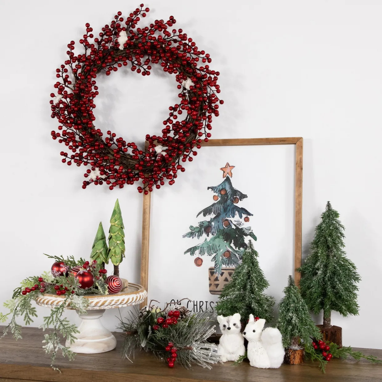 Real Touch™? Frosted Berry Artificial Christmas Wreath - 18" - Unlit