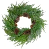 Real Touch™? Frosted Cedar and Pinecone Artificial Christmas Wreath - 26" - Unlit