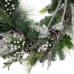 Real Touch™? Frosted Pinecones and Berries Christmas Wreath - 36