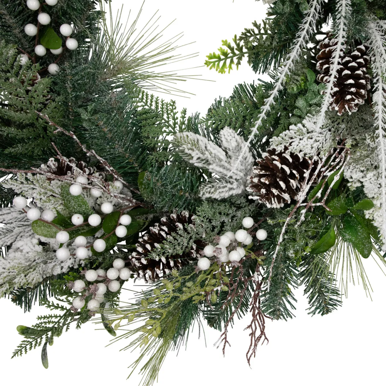 Real Touch™? Frosted Pinecones and Berries Christmas Wreath - 36" - Unlit
