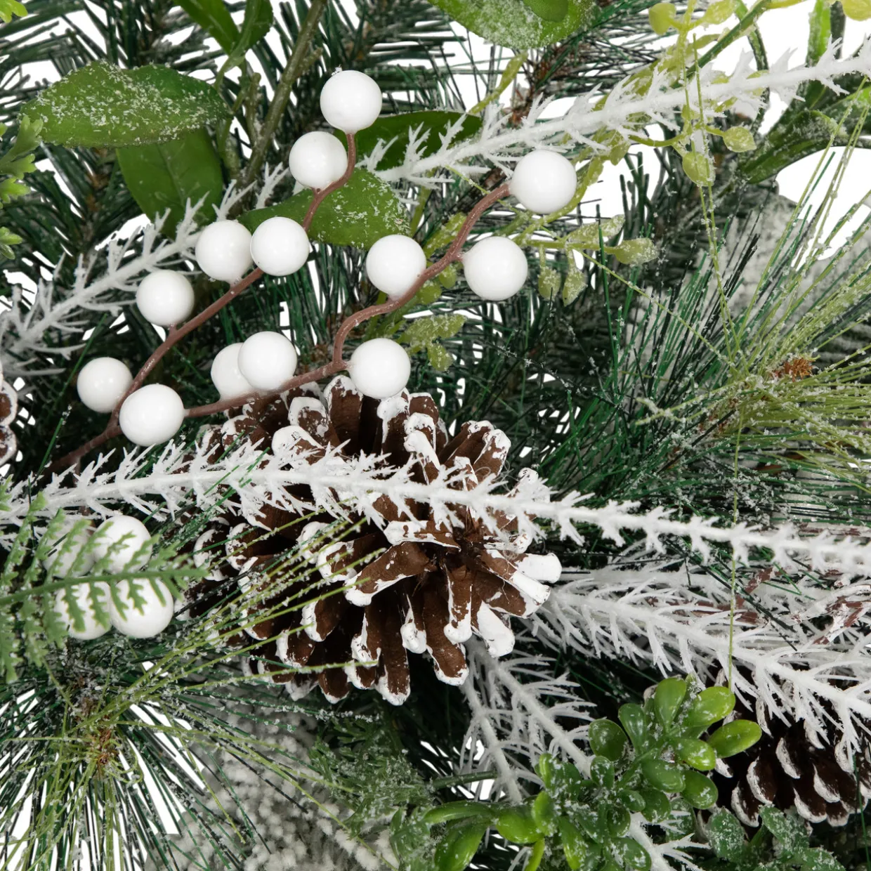 Real Touch™? Frosted Pinecones and Berries Christmas Wreath - 36" - Unlit