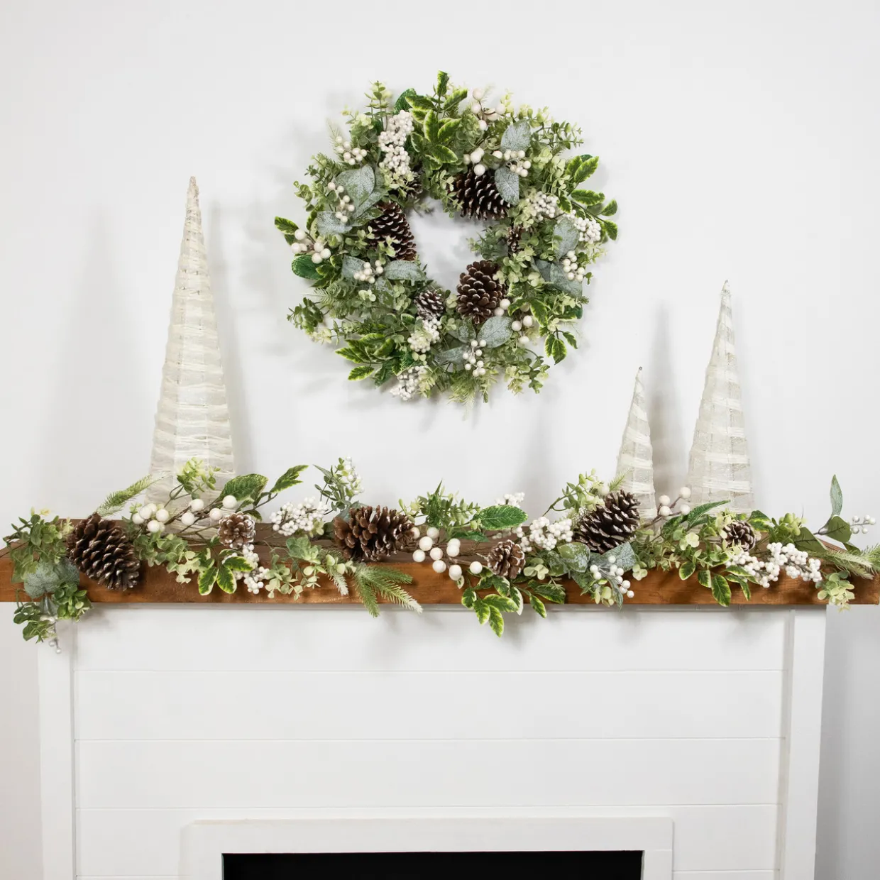 Real Touch™? Frosted Pinecones Artificial Christmas Garland - 5' x 10" - Unlit