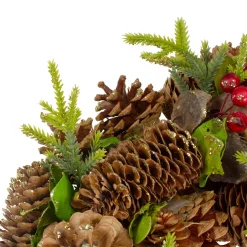 Real Touch™? Glittered Pine and Pinecone Artificial Christmas Wreath - 13