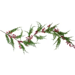 Real Touchâ„¢? Iced Berries and Pine Artificial Christmas Garland - 5' x 10" - Unlit