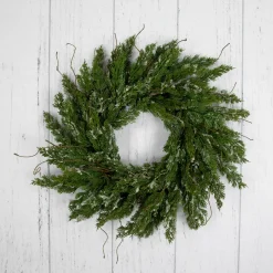 Real Touch™? Iced Cedar Artificial Christmas Wreath - 24" - Unlit