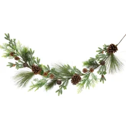 Real Touch™? Jingle Bells and Pinecones Artificial Christmas Garland - 5' x 10