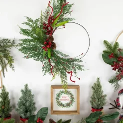 Real Touch™? Mixed Greenery and Berries Artificial Christmas Wreath - 18" - Unlit