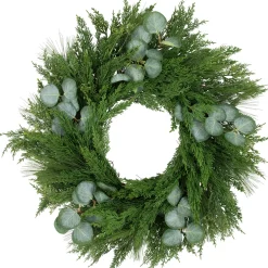 Real Touchâ„¢? Mixed Pine and Eucalyptus Artificial Christmas Wreath - 24" - Unlit