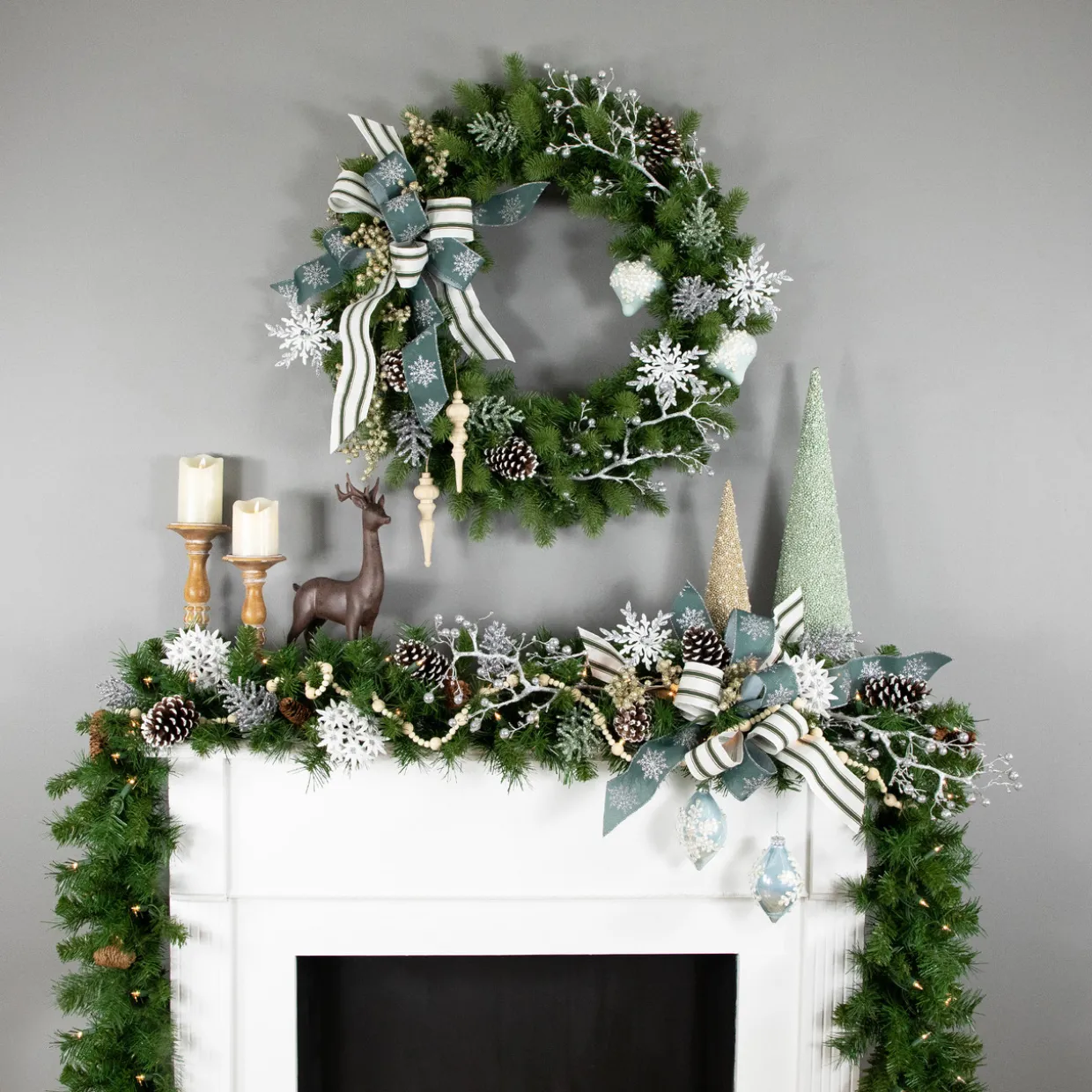 Real Touch™? Noble Fir Artificial Christmas Wreath - Unlit - 30"