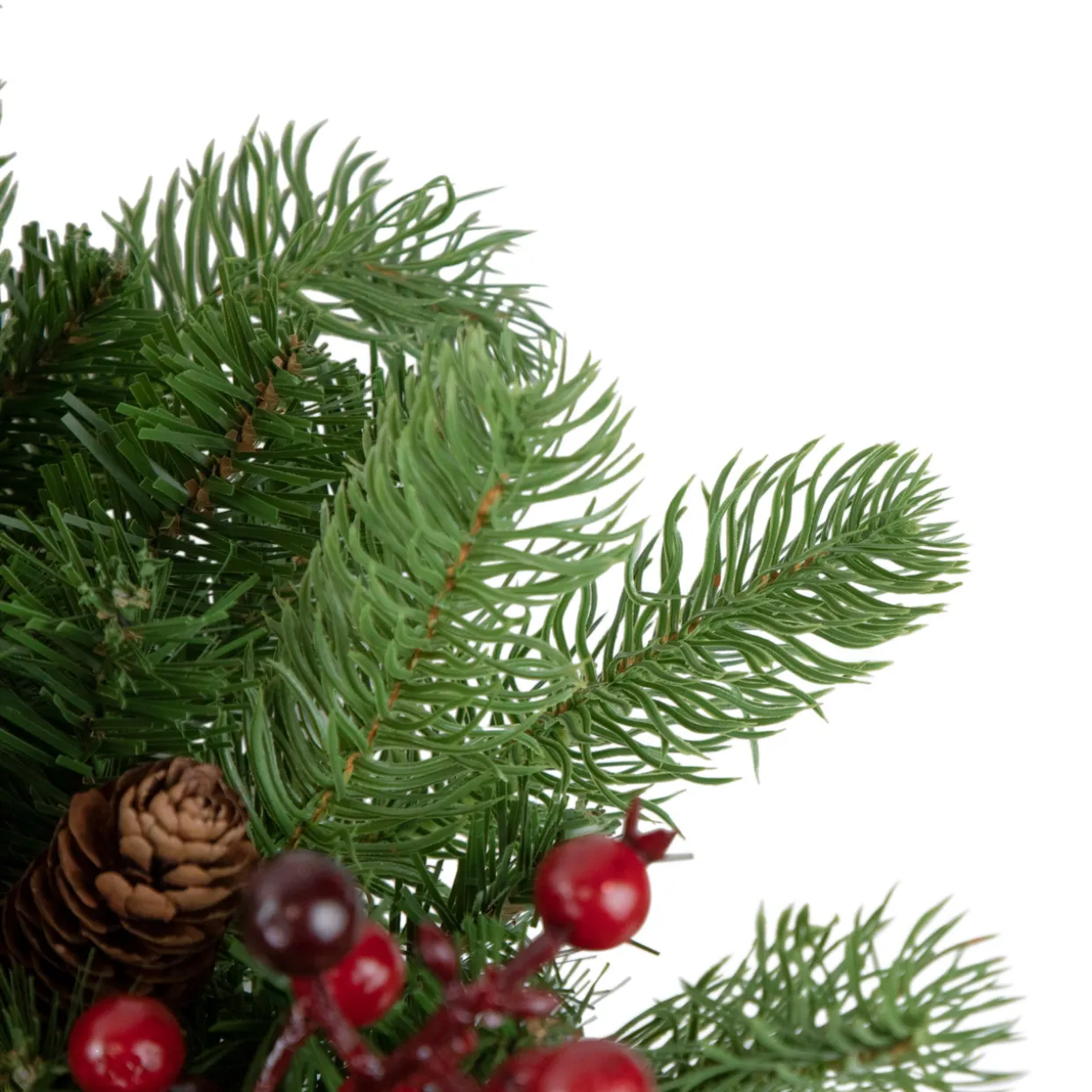 Real Touch™? Noble Fir with Berries Artificial Christmas Wreath - Unlit - 24"