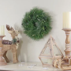 Real Touch™? Pine Sprigs and Winter Foliage Artificial Christmas Wreath - 12" - Unlit