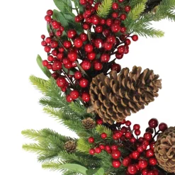 Real Touch™ Pinecone and Berry Artificial Christmas Wreath - 22