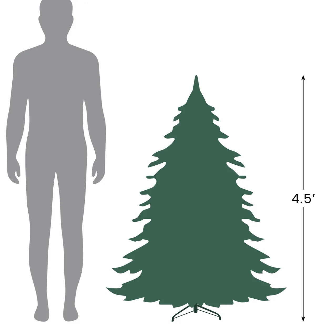 Real Touch™? Potted Sierra Norway Spruce Slim Artificial Christmas Tree - 4.5' - Clear Lights