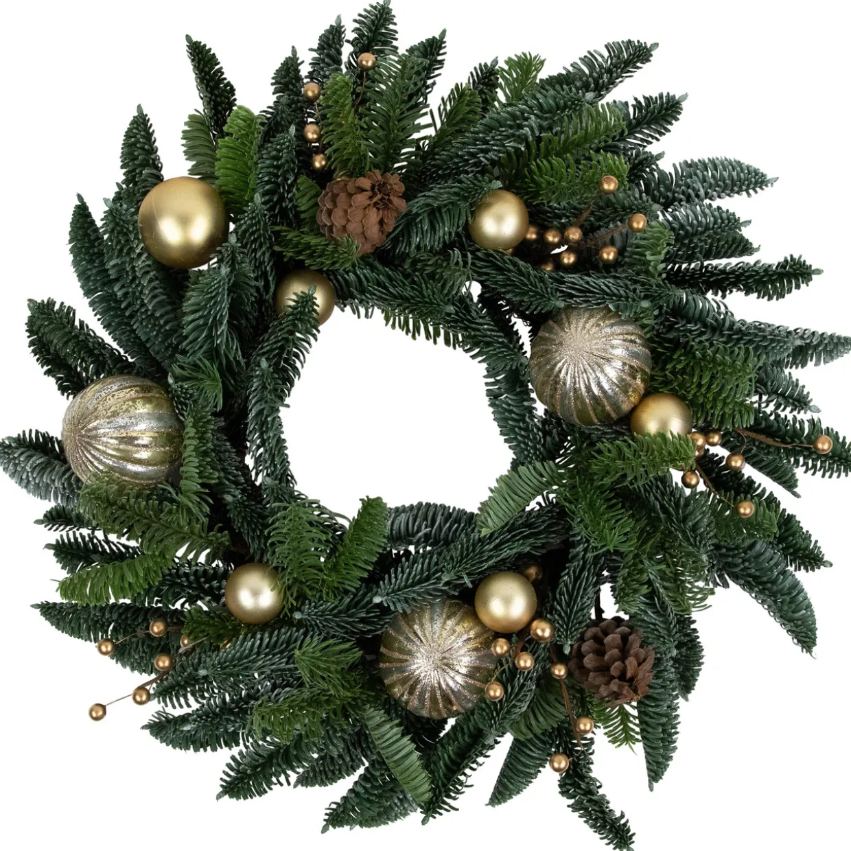Real Touch™ Pre-Decorated Pine with Pine Cones Artificial Christmas Wreath - 22" - Unlit