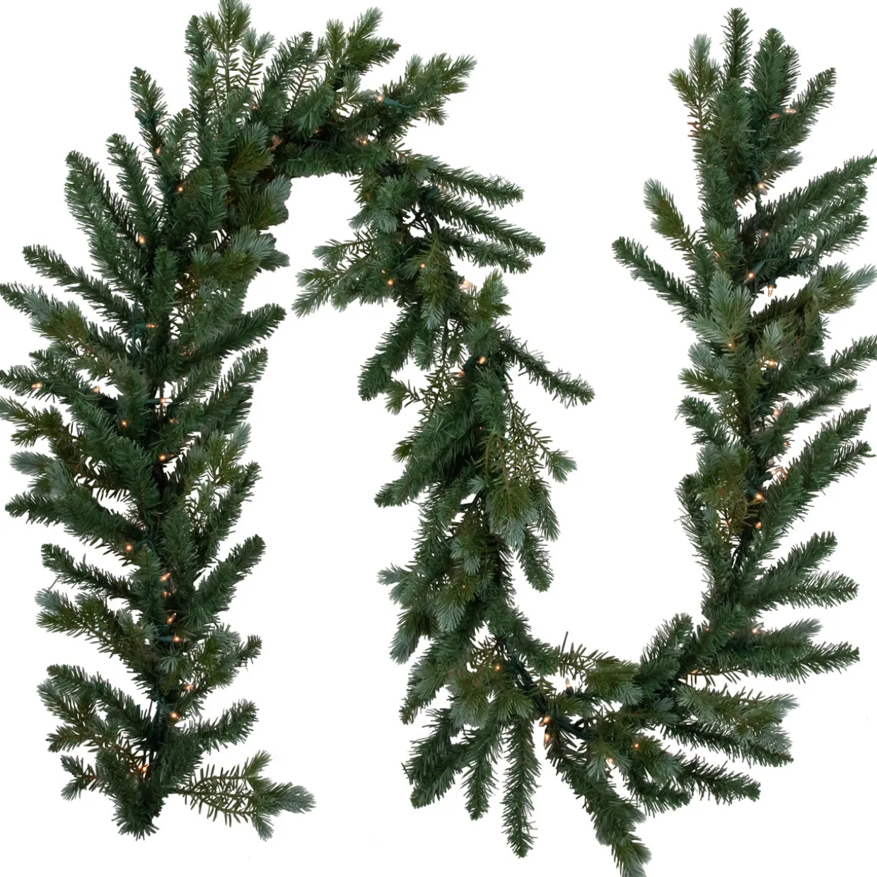 Real Touch™? Pre-Lit Blue Spruce Artificial Christmas Garland - 9' x 14" - Clear Lights