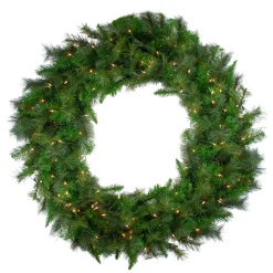 Real Touchâ„¢? Pre-Lit Canyon Pine Artificial Christmas Wreath - 60" - Clear LED Lights