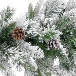 Real Touch™? Pre-Lit Flocked Mixed Rosemary Pine Artificial Christmas Garland - 9' x 14