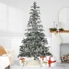 Real Touch™? Pre-Lit Full Flocked Whistler Noble Fir Artificial Christmas Tree - 6.5' - Clear Lights
